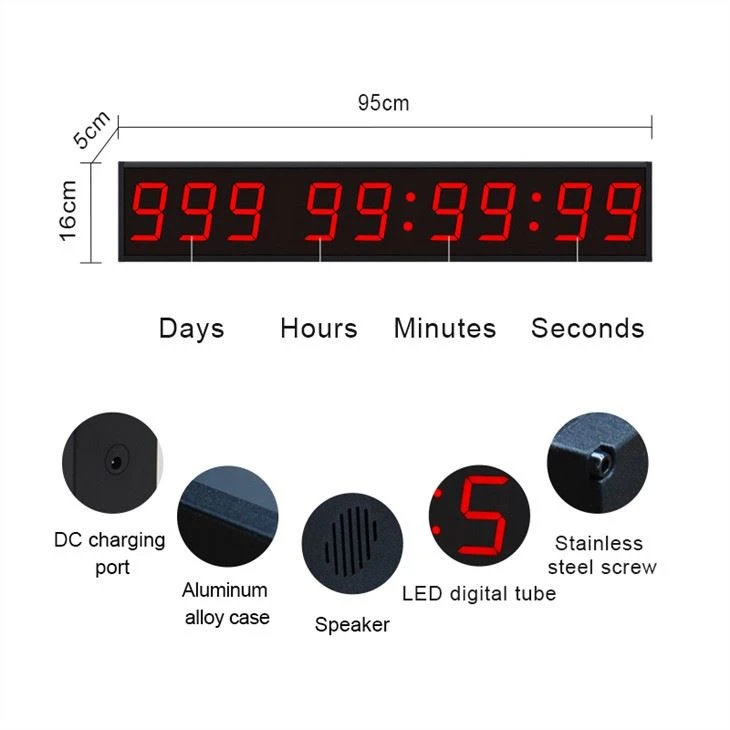 led digital day countdown clock